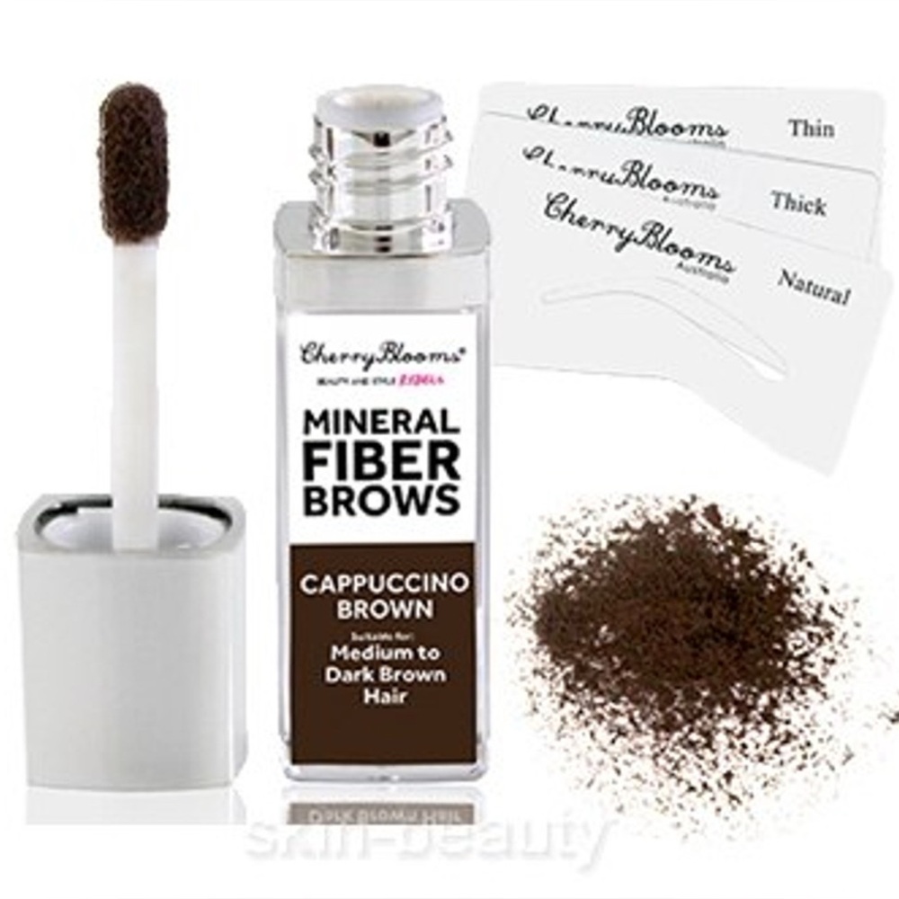 Cherry Blooms Fiber Brow Kit with Stencils - 0.106 oz -‎ 01 Cappuccino Brown